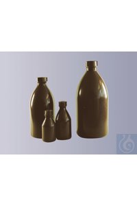 Bild von Enghals-Flasche, LDPE, rund, braun, ohne Verschluss, GL 25, 250 ml